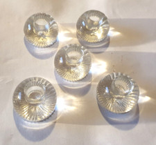 👏 5 schöne Mini Leuchter Kerzenständer mit Gravuren in Glas 👏