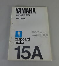 Teilekatalog / Parts List Yamaha Außenborder 15A Modell '77 Stand 08/1977