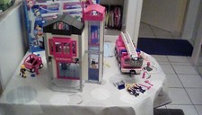 Playmobil Feuerwehrstation 3885 und Leiterwagen 3182 sowie die 3177