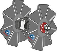 Scheibeneggen-Nachläufer mit gewellten Scheiben Ø450