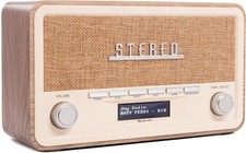 Denver DAB-18LW DAB+/FM Radio Bluetooth Lautsprecher Holzoptik tragbar