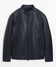 Massimo Dutti Herren Lederjacke Gr. XL, Neu mit Etikett