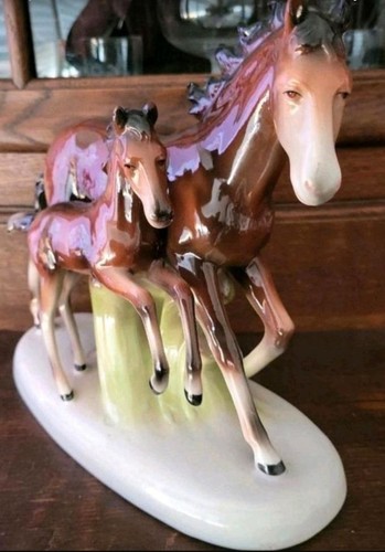 Porzellanfigur pferd mit - porzellanfigur,