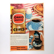 1961 XL Onko Kaffee Gold Frühstück Werbeanzeige Werbung Reklame Advertising