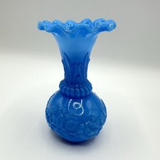 Vase Glas Opalglas Blau