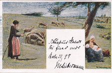 Max Liebermann - Maler Impressionismus - Karte - original signiert "1899"