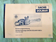 Sachs Dolmar KMS4 Wankel Motorsäge Bedienungsanleitung