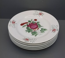 5 Kuchenteller * August Warnecke (AW) * Ostfriesische Rose * 19 cm