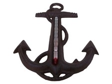 Garten Thermometer Anker Gusseisen NEU maritim Nostalgie antikbraun