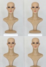 4X Perückenkopf Dekokopf Schaufensterpuppe Mannequin Torso Perücke Kopf+ T1