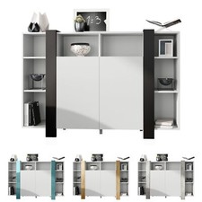 Highboard Kommode Sideboard Anrichte Buffet Wohnzimmer Schrank Ida V1 in Weiß