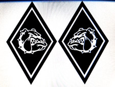 Dekor Aufkleber Rauten Bulldog