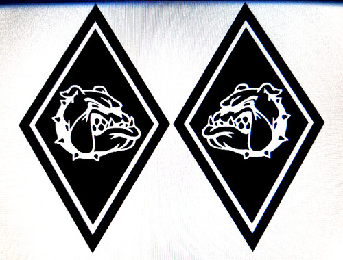 Dekor aufkleber rauten - dekor, bulldog