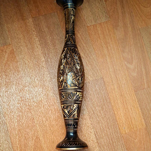 Vase metall schwarz gold - metall, schwarz/gold