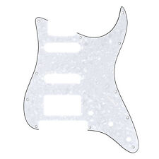 Musiclily Pro White Pearl HSS Floyd Bridge Pickguard For Fender Strat ST Guitar