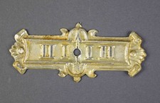 Alte Pendelskala Metall Skala f Freischwinger Wanduhr Uhrengehäuse clock