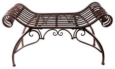 Sitzbank Eisenbank Gartenbank Metallbank Gartenmöbel Antik Design Deko braun