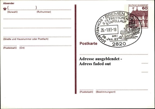 Ganzsache schiff - pk,