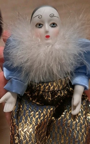 Porzellanpuppe pierrot - porzellanpuppe,