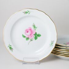 Meissen 8 x Vorspeiseteller Rote Rose 22 cm 2. Wahl Neuwertig