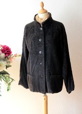 KATHLEEN MADDEN gemütliche Herbst Jersey-Samt-Jacke 42 Rosen fast WIE NEU