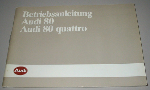 Betriebsanleitung audi typ - audi, 80