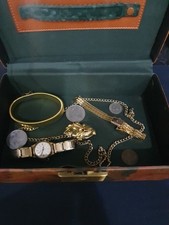 Schmuck alt Konvolut Goldfarben ,Münzen Vintage Damenarmbanduhren Pulsar Anker