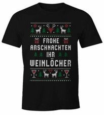 Herren T-Shirt Weihnachten Ugly Christmas X-Mas Spruch lustig Frohe
