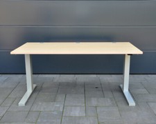 STEELCASE Hubtisch Bürotisch Schreibtisch Gasfeder höhenverstellbar Ahorn 160x80