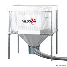 Mini Pelletsilo silos24 inkl. Absaugtopf, kleines Silo für Pellets Sackware