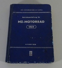 Betriebsanleitung / Handbuch Motorrad MZ RT 125/2 Ausgabe 1958