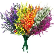 Künstliche Blumen, Lavendel, Balkonpflanzen, Kunstblumen, outdoor, Dekoration...