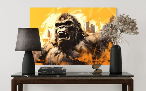 Gorilla leinwand bild - gorilla, wanddeko