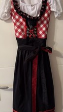 3tlg. Dirndl Set, Alpenherz, Trachtenkleid, Oktoberfest, Gr. 36, Midi, neuwertig