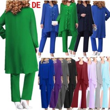 DE iEFiEL Damen Elegant Abendanzug Set Cocktail Party Festlich Hosenanzug 