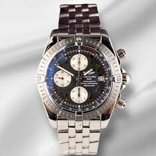 Breitling Chronomat Evolution 43mm Stahl Schwarzes Zifferblatt Herren Uhr A13356