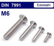 M6 Senkkopfschrauben DIN 7991