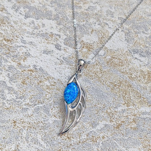Blauer opal schutzengel - opal,