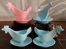 Sonja Plastic - DDR Kult Eierbecher Henne - Hellblau Rosa - EVP M 82 - 6411900