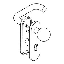 HEWI Kurzschildgarnitur