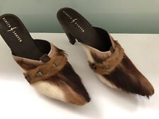 Neu ausgefal. Designer Pumps Clogs mit Echtfell orig. Rebeca Sanver LP 200,- 