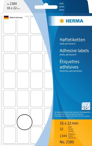 Vielzwecketiketten weiß 16x22