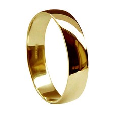6mm 9ct Gelbgold D Form