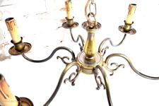 Zauberhafte antike Chippendale Deckenlampe Kornleuchter Messing 6 Flammig Nr. 24