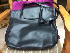 BREE Shopper Groß Schwarz Leder Rotes Innenfutter