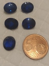5 ovale, blaue, ungefasste