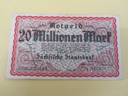 1923 notgeld sächs - notgeld,