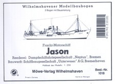 Möwe Verlag 1018 - Fracht-Motorschiff Jason , 1:250