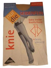 NURDIE Damen Strümpfe Knie Universal Beige Elegant Seidenfein Polyamid