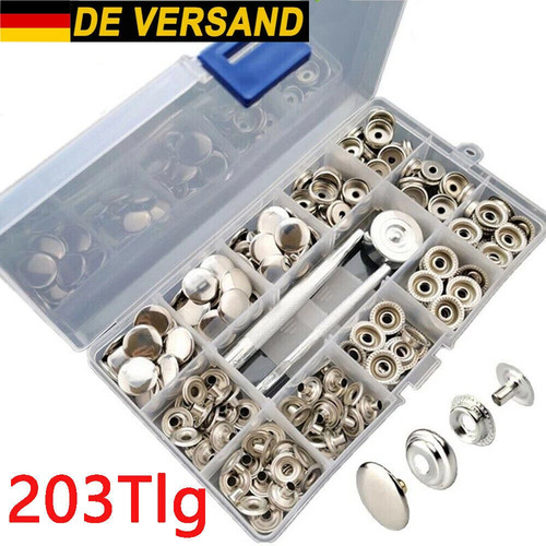 203x druckknopf set - druckknopf, edelstahl